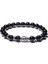 19CM Tarzı Oniks 2 8 mm Kraliyet Mavi Kaplan Gözü Bilezik Erkekler Gümüş Renk Buda Başkanı Charm Bilezik Kadın Muska Vinatge Sarı Taş Boncuk Pulsera (Yurt Dışından) 1