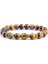 17CM Tarzı Sarı Kaplan-1 8 mm Kraliyet Mavi Kaplan Gözü Bilezik Erkekler Gümüş Renk Buda Başkanı Charm Bilezik Kadın Muska Vinatge Sarı Taş Boncuk Pulsera (Yurt Dışından) 1