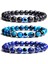 17CM Tarzı Kahverengi Çizgili Akik Nazar Bilezik Doğal Taş Mavi Şeytan Gözü Charm Bilezikler Kadın Erkek Trendy Türk Şanslı Etnik Gotik Takı Pulsera (Yurt Dışından) 4