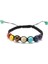 B0891 Lava Taş Bilezikler Kadın Erkek Çakra Bilezikler Hint Yoga Takı Şanslı Fil Fatima El Charm Boncuk Strand Braclets (Yurt Dışından) 1