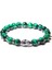 17CM Tarzı Yeşil 2 8 mm Kraliyet Mavi Kaplan Gözü Bilezik Erkekler Gümüş Renk Buda Başkanı Charm Bilezik Kadın Muska Vinatge Sarı Taş Boncuk Pulsera (Yurt Dışından) 1