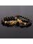 10MM 1 Adet Altın Pixiu Obsidyen Bilezik Feng Shui Siyah Boncuk Alaşım Servet Bilezik Charm El Yapımı Şanslı Muska Bilezik Hediye (Yurt Dışından) 2