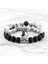 8mm Top Et Çift Mesafe Boncuklu Bilezik Agnet Volkanik Taş Yinyang Boncuk Streç Bilezik Yoga Bilezik Lover Takı (Yurt Dışından) 2