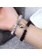 8mm Top Et Çift Mesafe Boncuklu Bilezik Agnet Volkanik Taş Yinyang Boncuk Streç Bilezik Yoga Bilezik Lover Takı (Yurt Dışından) 3