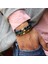 19CM Tarzı Pembe Kuvars 2 8 mm Kraliyet Mavi Kaplan Gözü Bilezik Erkekler Gümüş Renk Buda Başkanı Charm Bilezik Kadın Muska Vinatge Sarı Taş Boncuk Pulsera (Yurt Dışından) 5