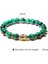 17CM Tarzı Lapis Mavi Kaplan-1 8 mm Kraliyet Mavi Kaplan Gözü Bilezik Erkekler Gümüş Renk Buda Başkanı Charm Bilezik Kadın Muska Vinatge Sarı Taş Boncuk Pulsera (Yurt Dışından) 4