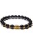 19CM Tarzı Oniks 1 8 mm Kraliyet Mavi Kaplan Gözü Bilezik Erkekler Gümüş Renk Buda Başkanı Charm Bilezik Kadın Muska Vinatge Sarı Taş Boncuk Pulsera (Yurt Dışından) 1