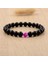 E1 Çiftler Mesafe Bilezikler Kadın Meurple Aytaşı Siyah Doğal Taş Boncuk Yoga Bilezikler Moda Takı Aksesuarları (Yurt Dışından) 1