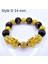 Stil D 14MM 1 Adet Altın Pixiu Obsidyen Bilezik Feng Shui Siyah Boncuk Alaşım Servet Bilezik Charm El Yapımı Şanslı Muska Bilezik Hediye (Yurt Dışından) 1