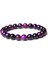 19CM Tarzı Mor Renkli Doğal Kaplan Gözü Taş Boncuk Bilezik 8mm Yuvarlak Taş Taş Boncuklu Enerji Bilezik Buda Takı Kadın Erkek Pulseras Için (Yurt Dışından) 1