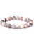 19CM Tarzı Pembe Zebra Taşı Doğal Çakra Bilezikler Kadınlar Için Cilalı Taş 8mm Boncuk Bilezik Femme Takı Rodokrozit Elastik Bileklik Dostluk (Yurt Dışından) 1