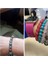 19CM Tarzı Pembe Zebra Taşı Doğal Çakra Bilezikler Kadınlar Için Cilalı Taş 8mm Boncuk Bilezik Femme Takı Rodokrozit Elastik Bileklik Dostluk (Yurt Dışından) 5