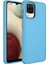 Samsung Galaxy A12 Kılıf Luna Buton Tuşlu Soft Silikon Sierra Mavi 1