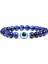 21CM Tarzı Pembe Aventurin Nazar Bilezik Doğal Taş Mavi Şeytan Gözü Charm Bilezikler Kadın Erkek Trendy Türk Şanslı Etnik Gotik Takı Pulsera (Yurt Dışından) 2