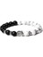 19CM Tarzı Sentetik Howlite Garnet Doğal Taş Bilezikler Kadın Erkek Mat Siyah Oniks Kaplan Gözü Kuvars Rutilated Turkuaz Buda Charm Bileklik Takı (Yurt Dışından) 2
