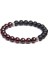 19CM Tarzı Sentetik Howlite Garnet Doğal Taş Bilezikler Kadın Erkek Mat Siyah Oniks Kaplan Gözü Kuvars Rutilated Turkuaz Buda Charm Bileklik Takı (Yurt Dışından) 4