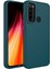 Xiaomi Redmi Note 8 Kılıf Luna Buton Tuşlu Soft Silikon Koyu Yeşil 1