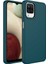Samsung Galaxy A12 Kılıf Luna Buton Tuşlu Soft Silikon Koyu Yeşil 1