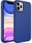 Apple iPhone 12 Pro Max Kılıf Luna Buton Tuşlu Soft Silikon Lacivert 1