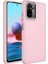 Xiaomi Redmi Note 10 Kılıf Luna Buton Tuşlu Soft Silikon Pembe 1