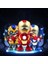 Gümüş-Avengers Süper Kahraman Elektronik Dans Müzikli Işık Robot Oyuncak Örümcek Adam Demir Adam Batman Panter Bebek Çocuk Erkek (Yurt Dışından) 2