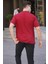 Bordo Baskılı Over Fit Erkek Tişört 6111 2