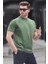 Haki Yeşili Regular Fit Basic Erkek Tişört 6131 1