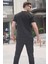 Siyah Regular Fit Basic Erkek Tişört 6131 2