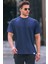 Lacivert Regular Fit Basic Erkek Tişört 6099 1