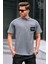 Füme Bisiklet Yaka Cep Detaylı Tişört 6091 1
