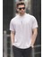 Boyalı Gri Oversize Basic Erkek Tişört 6127 1