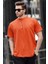 Turuncu Oversize Basic Erkek Tişört 6127 1