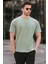 Mint Yeşili Regular Fit Basic Erkek Tişört 6099 1