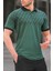 Koyu Yeşil Slim Fit Desenli Erkek Polo Tişört 6109 3