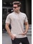 Taş Rengi Hakim Yaka Erkek Tişört 6067 1