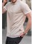 Bej Basic Polo Yaka Tişört 5885 3