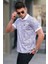 Beyaz Desenli Polo Yaka Tişört 5876 1