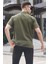 Haki Yeşili Polo Yaka Basic Erkek Tişört 6126 2