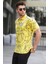 Sarı Desenli Polo Yaka Tişört 5873 1