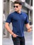 Lacivert Desenli Polo Yaka Tişört 5889 1