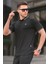 Siyah Basic Regular Fit Erkek Polo Yaka Tişört 6100 1