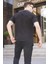 Siyah Basic Regular Fit Erkek Polo Yaka Tişört 6100 2