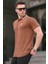 Kahverengi Basic Regular Fit Erkek Polo Yaka Tişört 6100 1