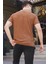 Kahverengi Basic Regular Fit Erkek Polo Yaka Tişört 6100 2