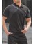Siyah Desenli Polo Yaka Erkek Tişört 6081 3