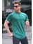 Yeşil Polo Yaka Basic Erkek Tişört 6132 1