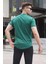 Yeşil Polo Yaka Basic Erkek Tişört 6132 2