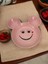 Eğlenceli Çocuk Gülen Yüz Emojili Mama, Yemek, Kahvaltı ve Pasta Tabağı 1 Adet Pembe 2
