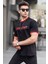 Siyah Baskılı Regular Fit T-Shirt 5884 1