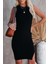 Siyah Sıfır Kol Mini Basic Elbise MG1727 3